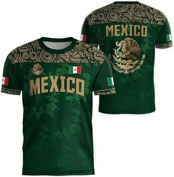 Mexico 2026 Football Jersey National Flag Print Home Away Soccer Shirt Team Kit Fanwear For Men And Women