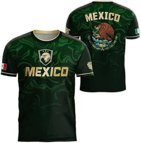 Mexico 2026 Football Jersey National Flag Print Home Away Soccer Shirt Team Kit Fanwear For Men And Women