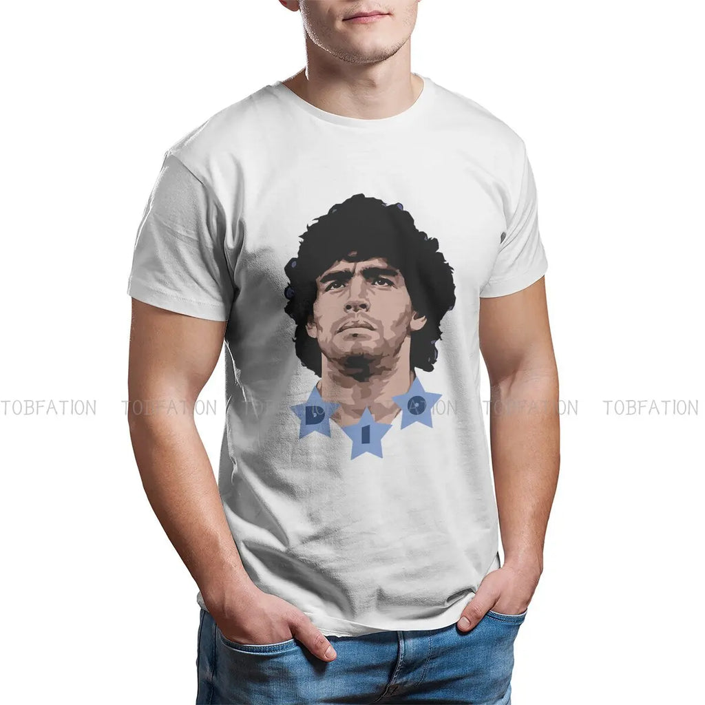 Argentina Football Legend God of Soccer Tshirt Homme Men's Polyester Streetwear Blusas T Shirt For Men