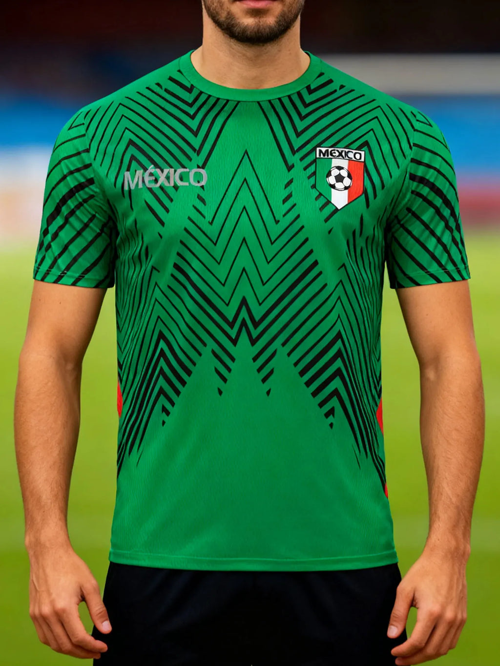 Men Mexico Football Jersey, Lightweight Breathable Soccer Shirt Mexican Fan Jersey for Sports & Casual Wear