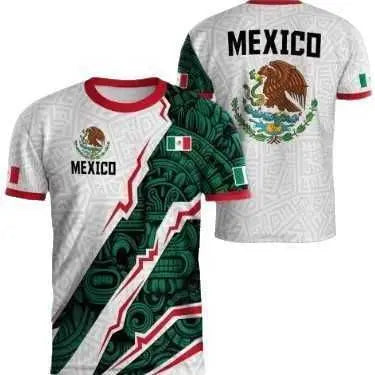 Mexico 2026 Football Jersey National Flag Print Home Away Soccer Shirt Team Kit Fanwear For Men And Women