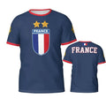 Fashion France Flag Football T Shirts For Men Summer Casual 3D National Emblem Printed T-shirts Loose Breathable Sports Tees