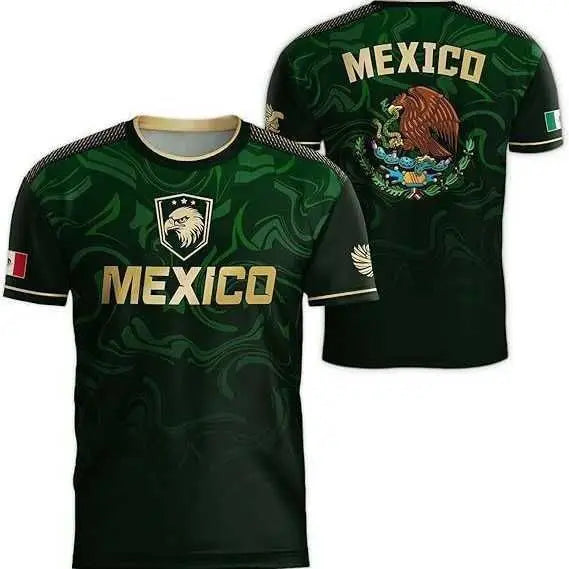Mexico 2026 Football Jersey National Flag Print Home Away Soccer Shirt Team Kit Fanwear For Men And Women