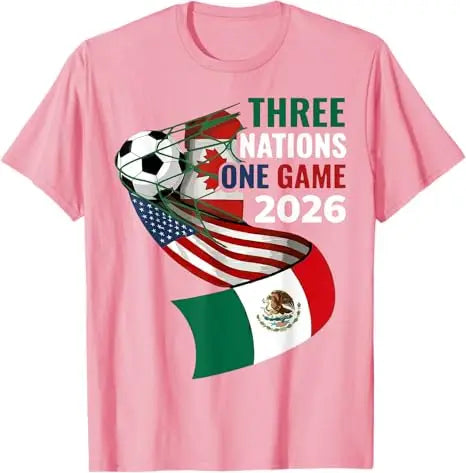 Host Canada Mexico USA Three Nations One Game 2026 Soccer T-Shirt Y2k Football Lover Graphic Apparel Cool Boys Fashion Clothing